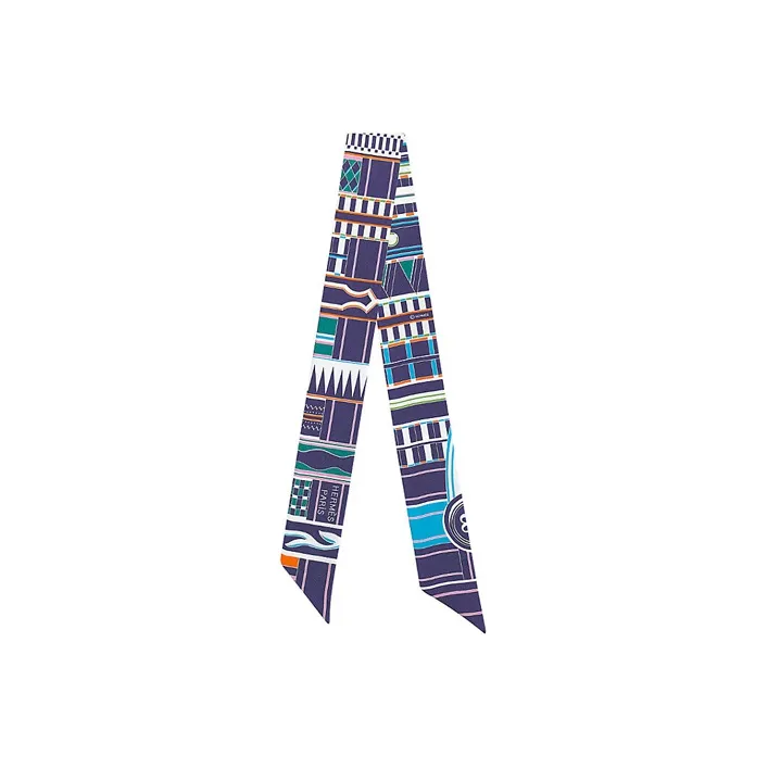 HERMES Twilly Шелковые шарфы Индиго Женские