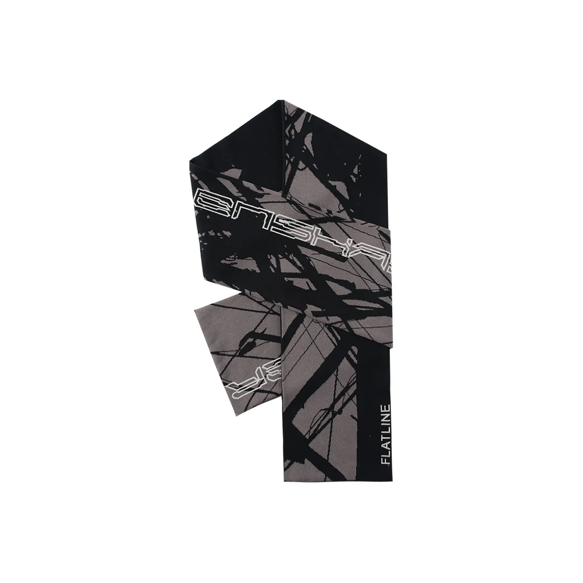 ENSHADOWER Knit Scarves Unisex Black Gray