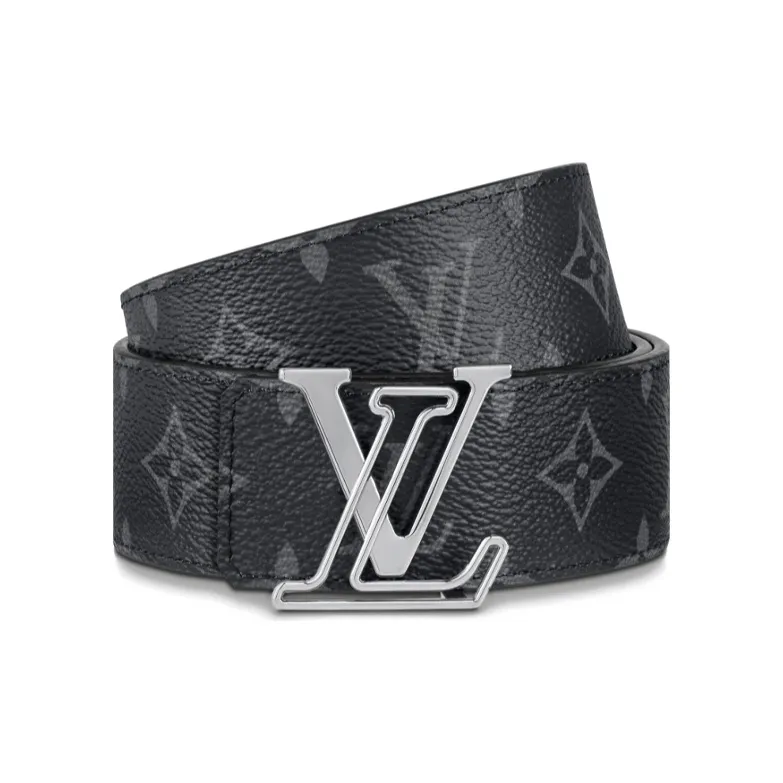 LOUIS VUITTON Cow Leather Leather Belts Unisex Width: 4cm
