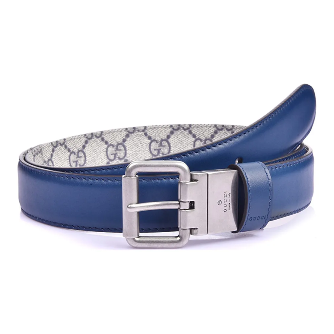 GUCCI Телячья кожа Двойная сторона Застежка-булавка Деловой повседневный стиль Кожаные ремни Мужской