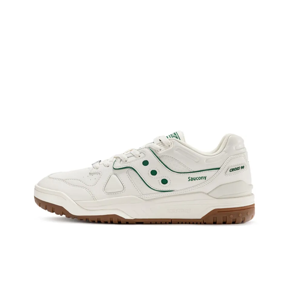 Saucony Cross 90 Low Top Skateboard Shoes Unisex Ecru