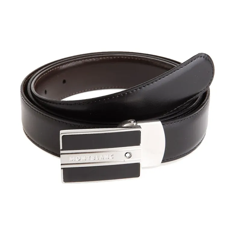 MONTBLANC Кожаные ремни Мужской Черный Ширина 3 см