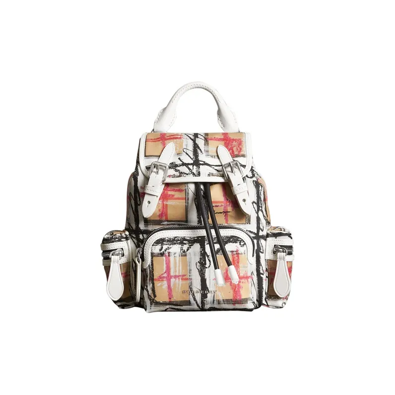 Burberry Canvas Backpack Small Size Women's Brown