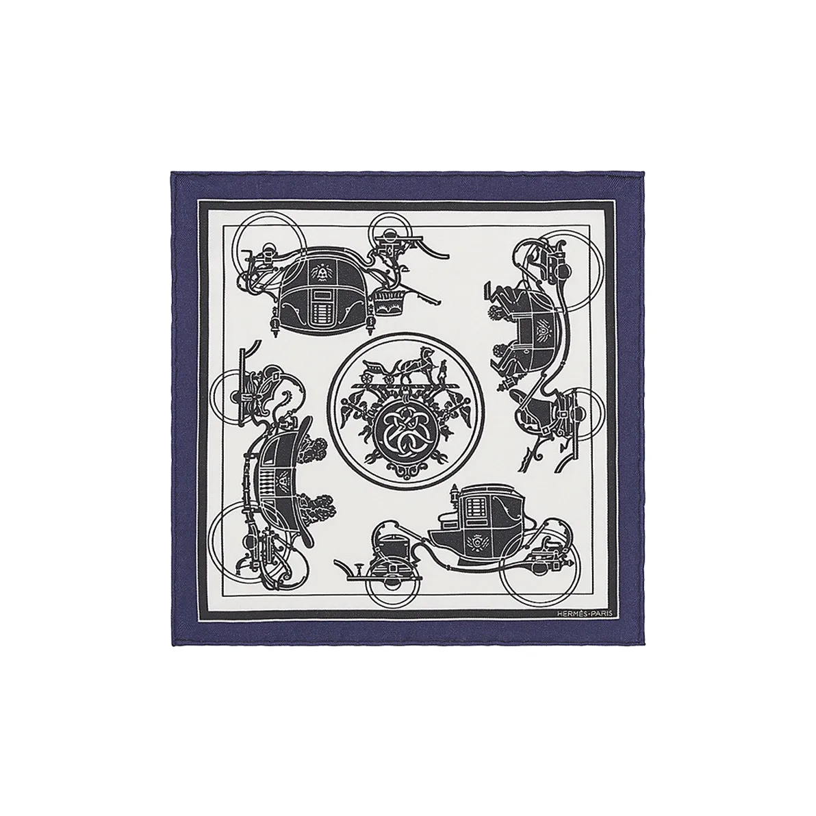 HERMES Ex Libris Шелковые Шарфы Женские Черный