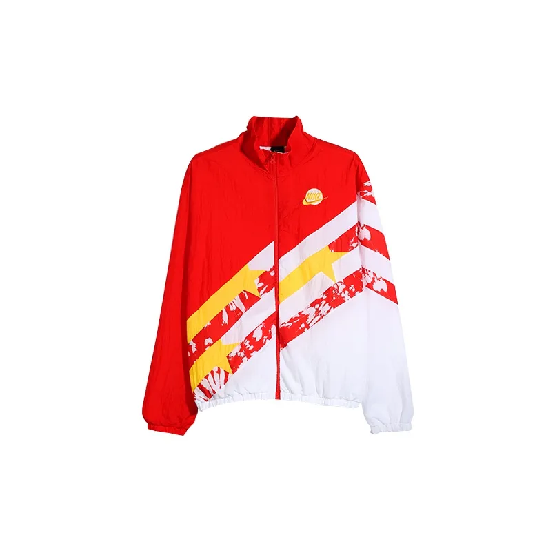 Nike Throwback Men's Basketball Sports Jacket Yellow