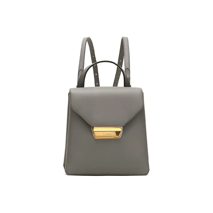 PRADA Cow Leather Backpack Women's Marble Color