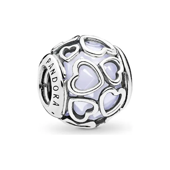 Pandora, стерлинговое серебро 925 пробы, кристальные ювелирные аксессуары, серебряный/сливочный, женские