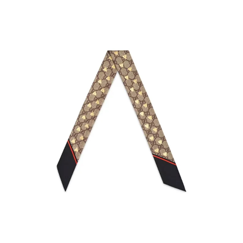 GUCCI Шелковые шарфы Женские Черный Красный