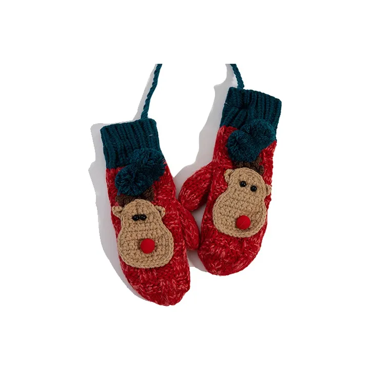 AAJF Пряжа Вязаные Перчатки Женские