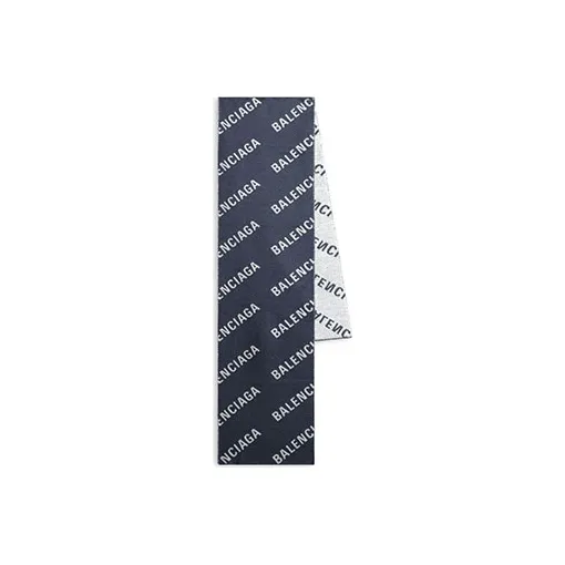 Balenciaga Knit Scarves Unisex Dark Blue
