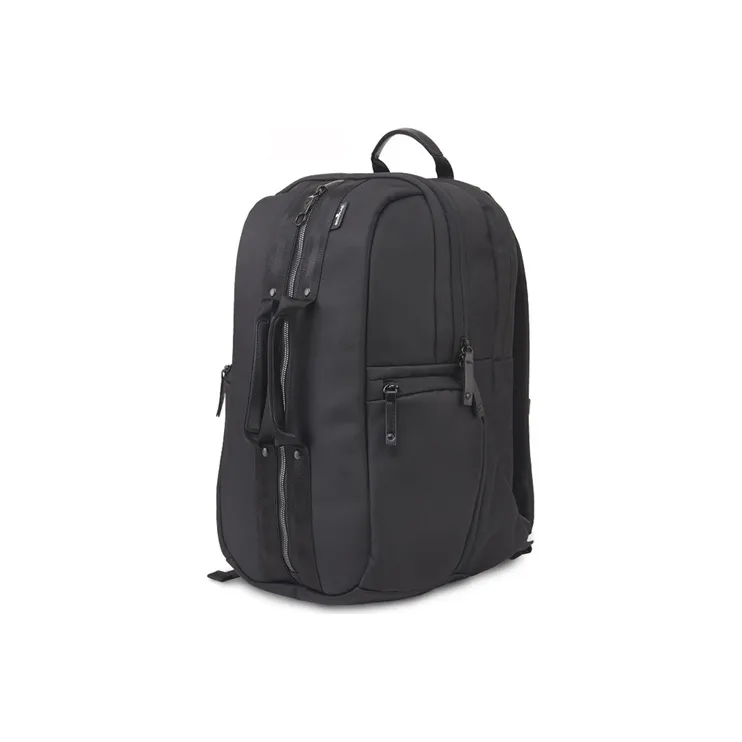 ECHOLAC Microfiber Synthetic Leather Backpack Unisex Black ECHOLAC Микрофибра Синтетическая Кожа Рюкзак Унисекс Черный