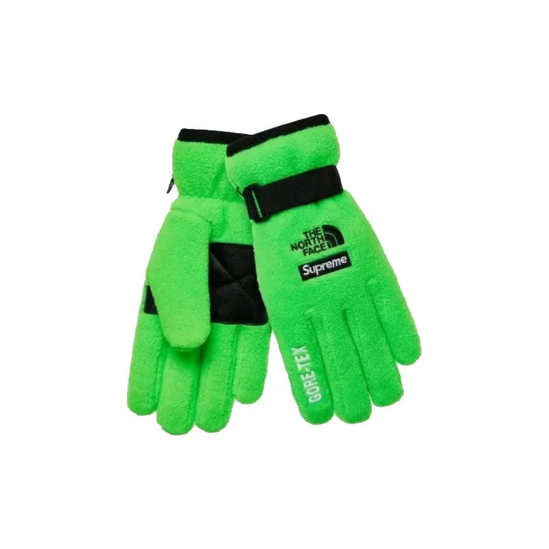 Supreme Tnf Joint Series Флис Перчатки Унисекс Фруктовый зеленый