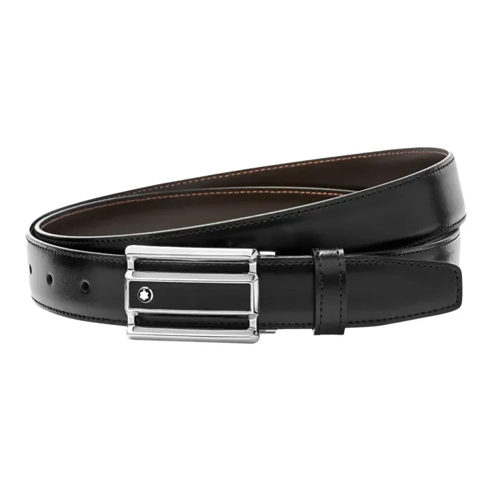 MONTBLANC Men 30 Mm Reversible Leather Belt Black/brown