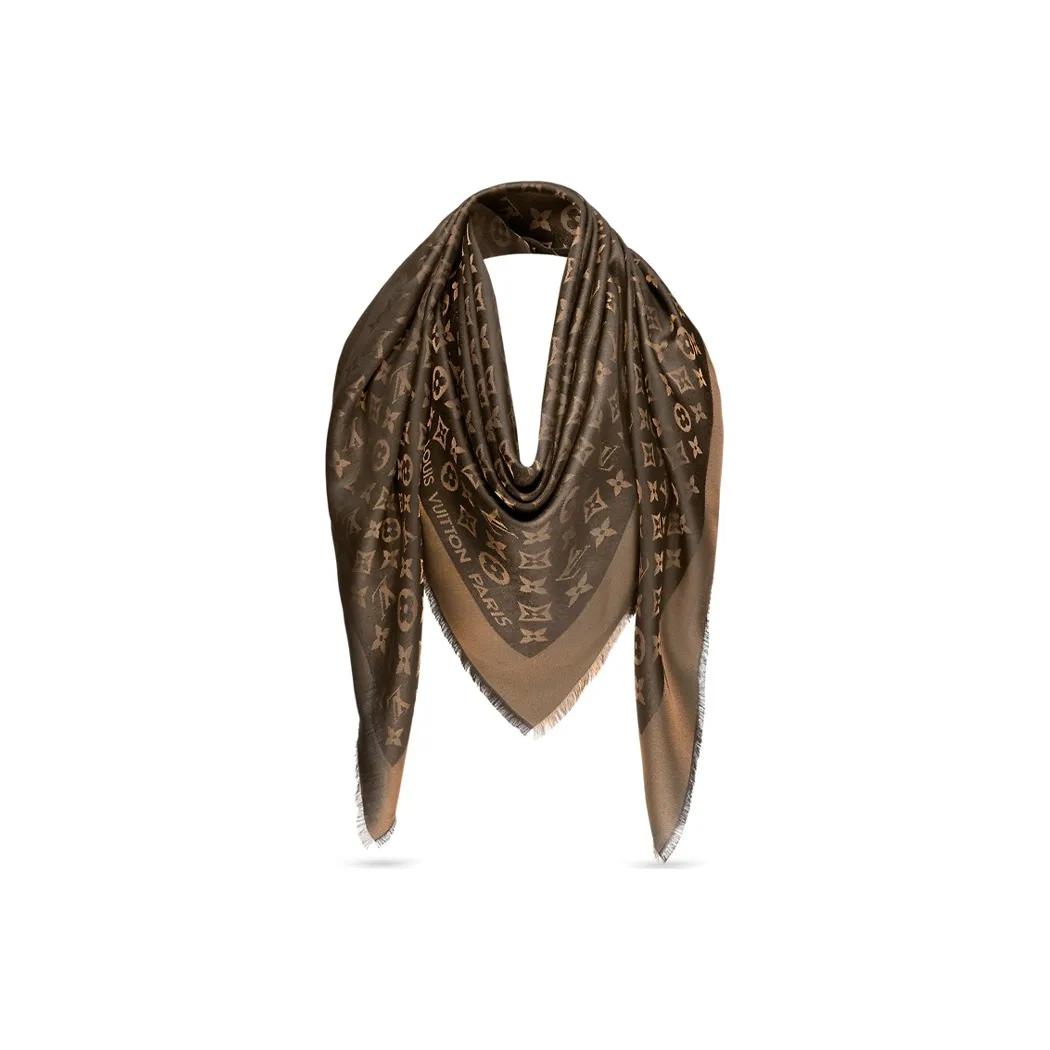 LOUIS VUITTON Pre Owned 2010s Monogram Jacquard Scarf