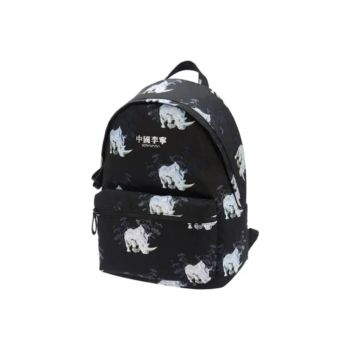 LINING × Azure Mountain Base Collaboration Polyester Backpack Regular Unisex Black