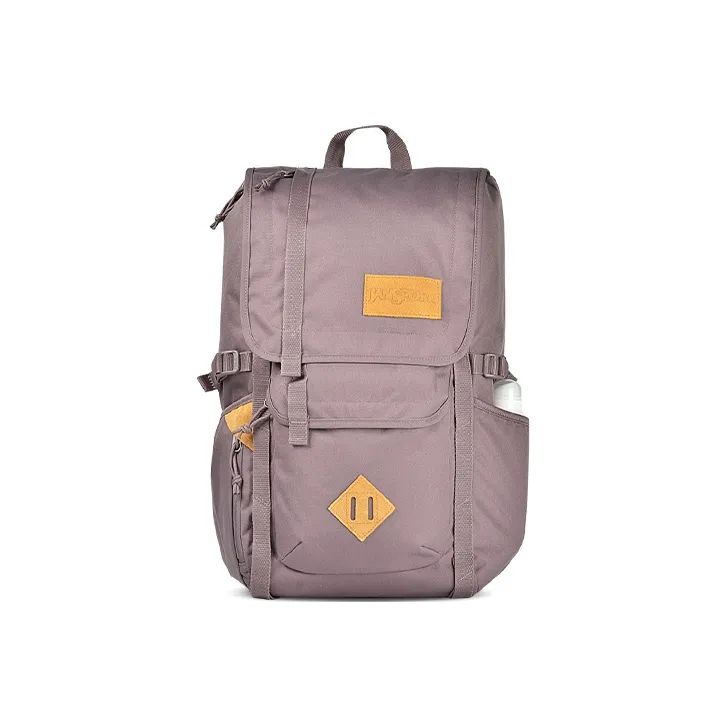JanSport Polyester Backpack Unisex Gray Pink