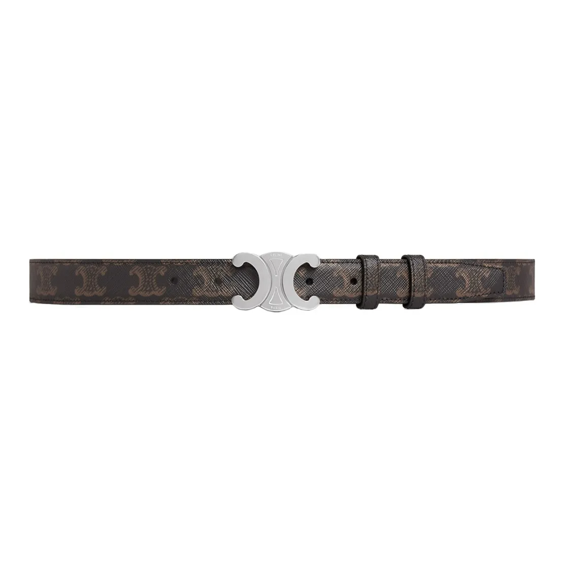 CELINE Medium Triomphe Belt In Triomphe Canvas