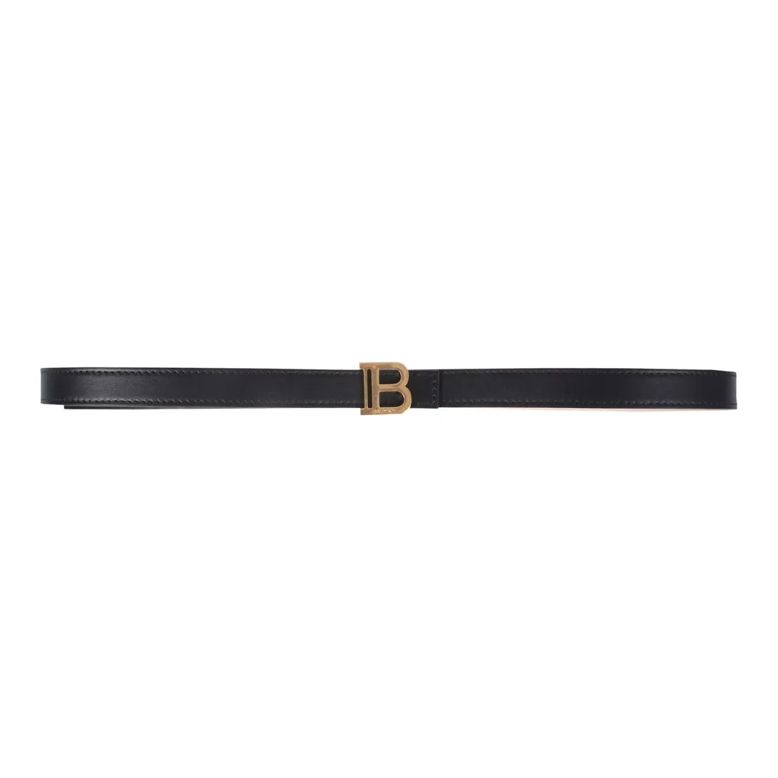 BALMAIN Leather Belts Men's Black
