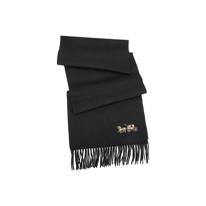 COACH Кашемир Вязаные Шарфы Унисекс Черный