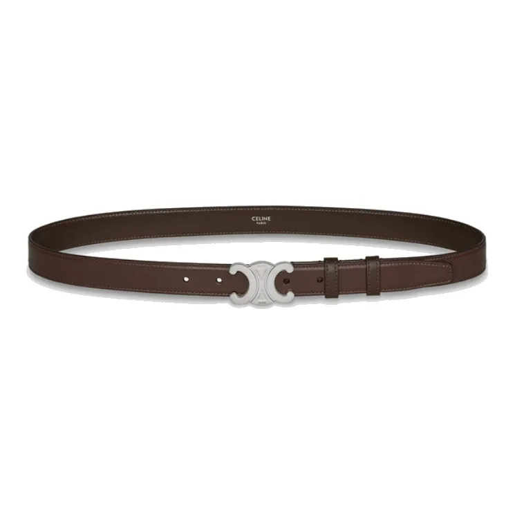 CELINE Medium Triomphe Belt In Taurillon Leather