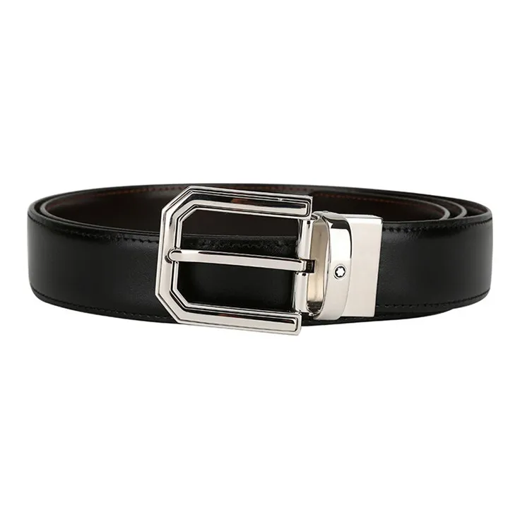 MONTBLANC Ремни из коровьей кожи Мужской Черный Ширина 3 см