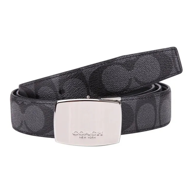 COACH PVC Leather Belts Men's Willis  3cm