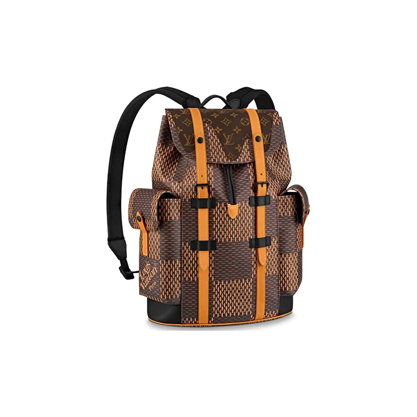 LOUIS VUITTON X Nigo Christopher Backpack Damier Ebene Giant Pm Brown