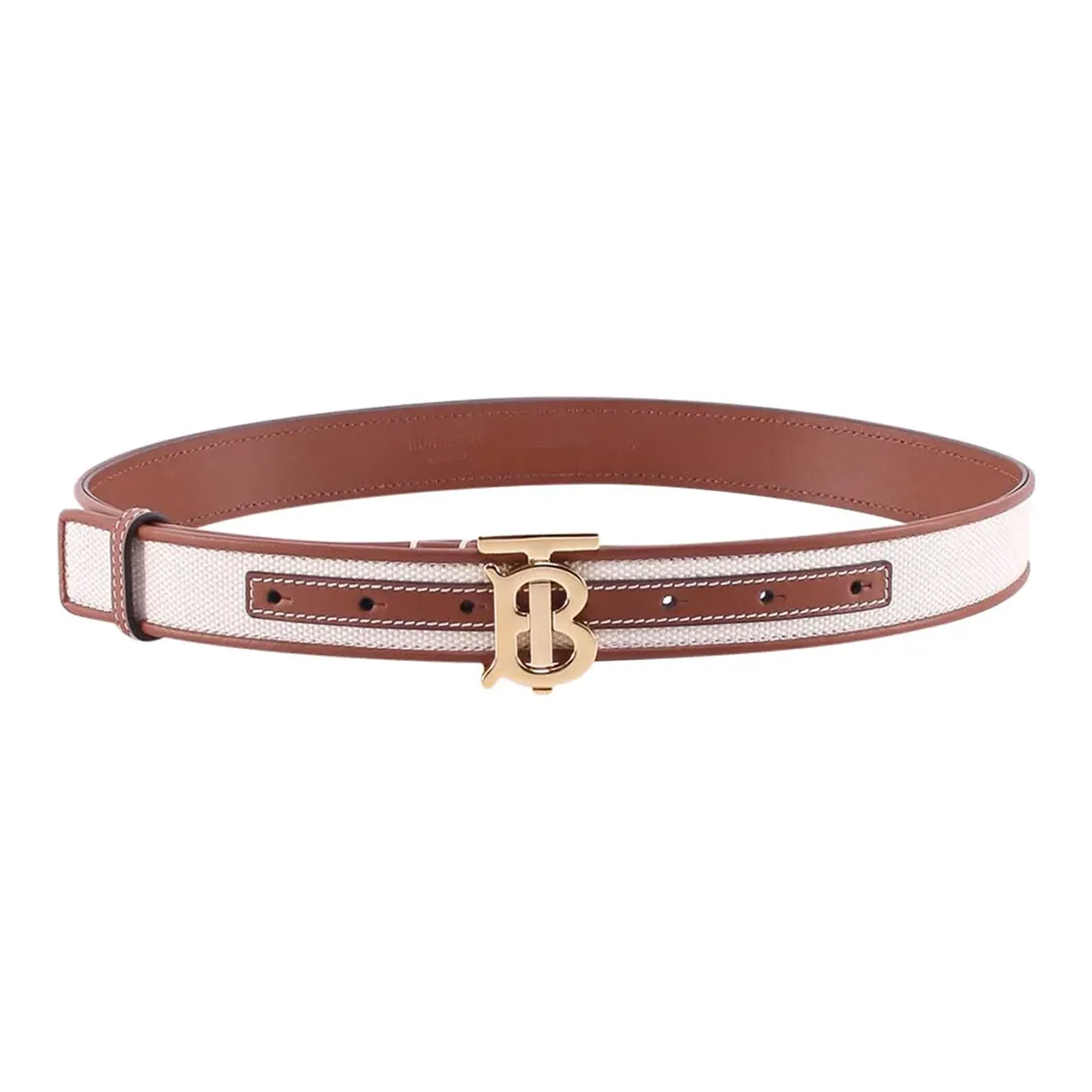Burberry Monogram Plauqe Buckle Belt