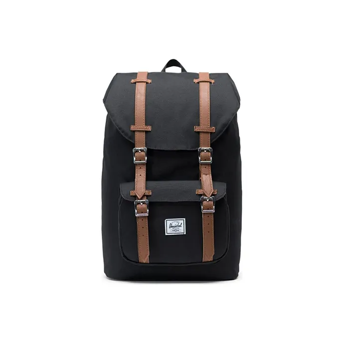 Herschel Polyester Mountaineering Bag, Travel Bag, Backpack Large Size Unisex Black