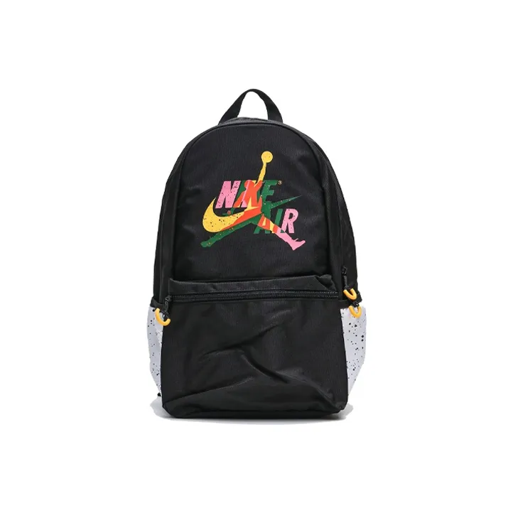 Jordan Polyester Basketball Bag Backpack Large Size Unisex Black White