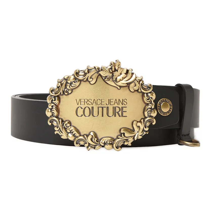 VERSACE JEANS COUTURE Leather Belts Men's Black