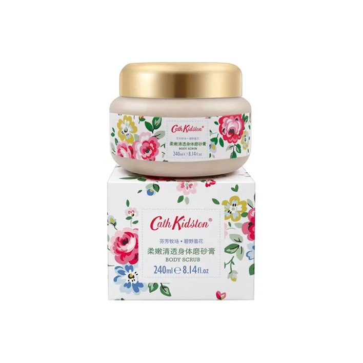 Cath Kidston Soft and Tender Прозрачный Scrub 240 мл Чистка Отшелушивающий Контроль жирности Глубокая чистка