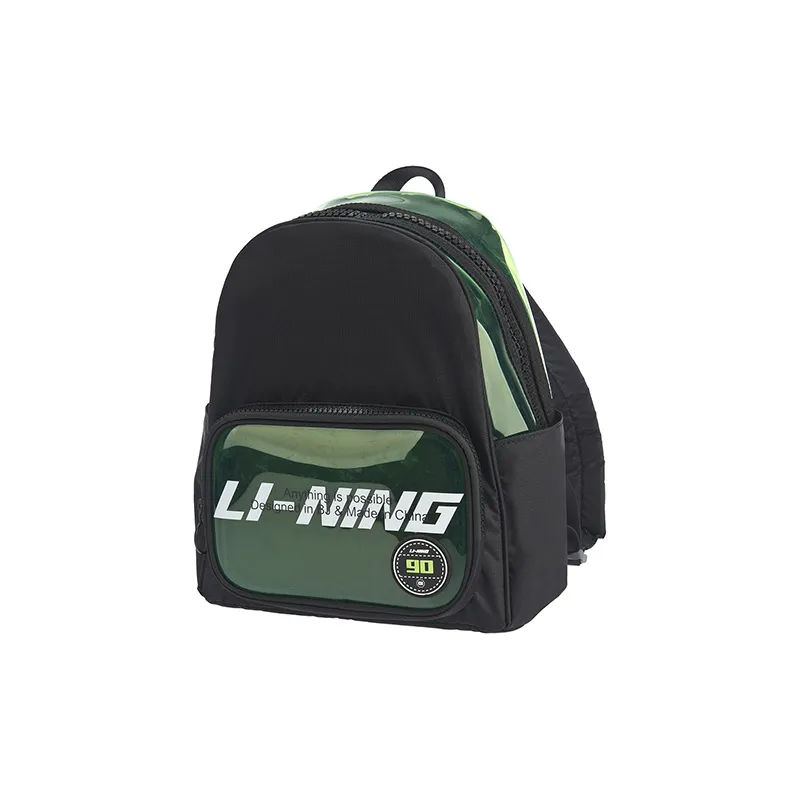 LiNing Sports Fashion Collection Polyamide Backpack Regular Unisex Black Green
