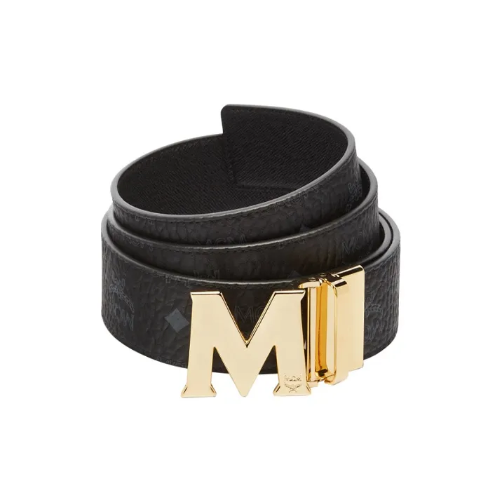 MCM Claus M Reversible Belt Monogram 1.75W 51In/130Cm