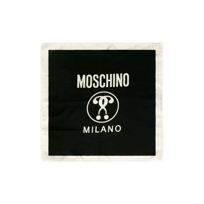 MOSCHINO Шелковые шарфы Унисекс Черный