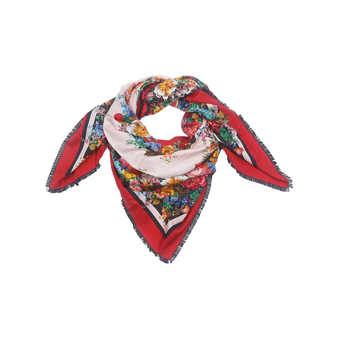 GUCCI Silk Scarves Women's Red