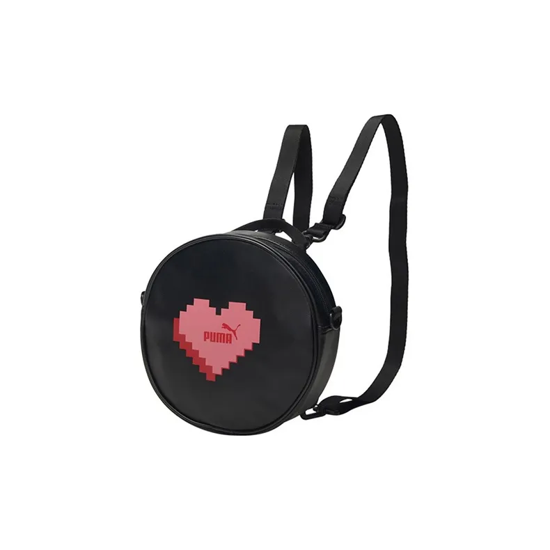 PUMA Искусственная кожа Круглая сумка Рюкзак Мини Женский Черный