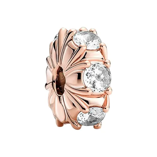 Pandora Золотой Покрытый Медный Серебряный Сплав, Силикон, Исключая Пресованную Язык, Синтетический Кубический Цирконий Ювелирные аксессуары Розово-золотой Женские