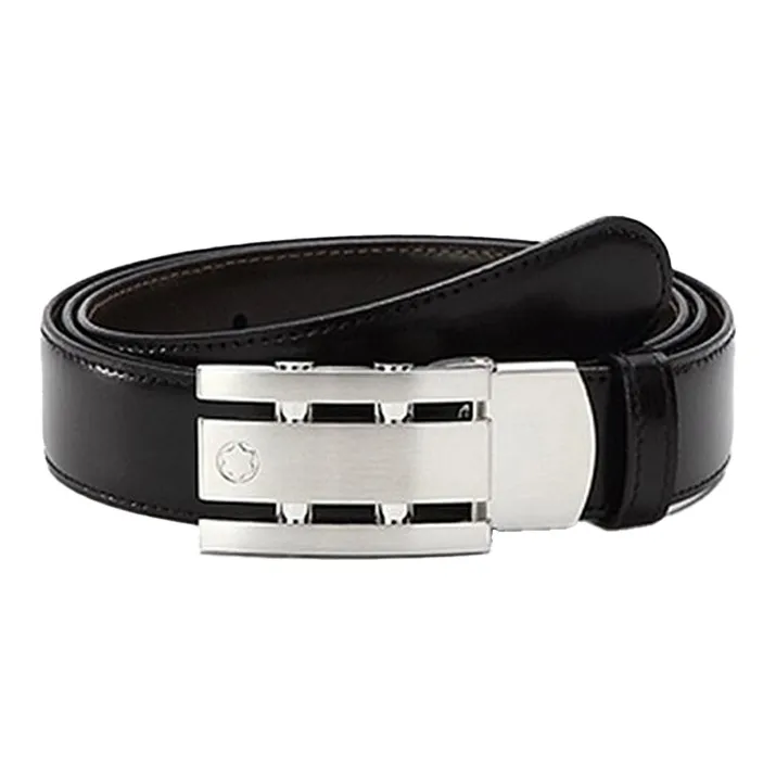 MONTBLANC Ремни из коровьей кожи Мужской Черный Ширина 3 см