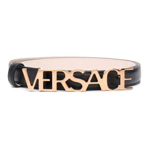 VERSACE Коровья кожа Ремни Черный Мужские