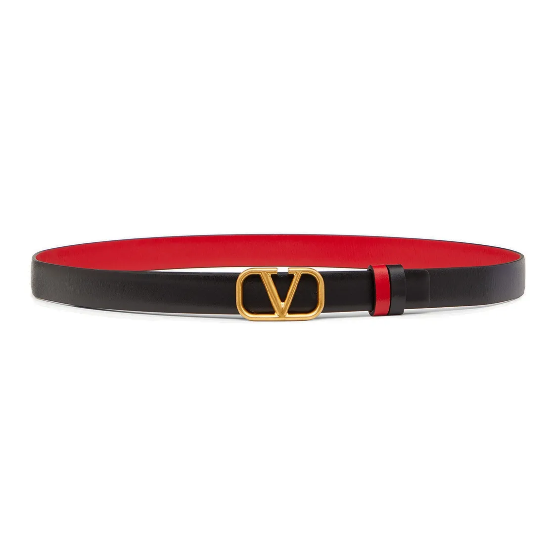Valentino VLogo Signature Reversible Buckled Belt