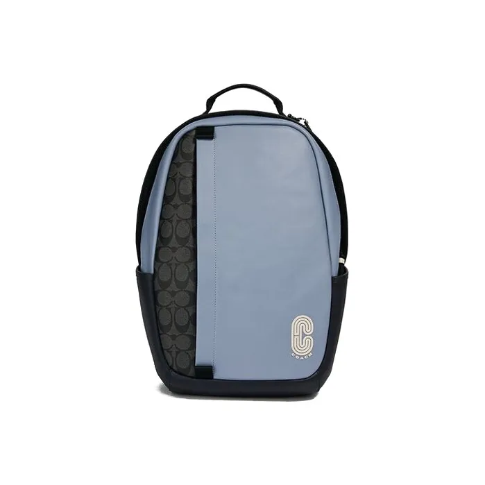 COACH Edge Leather Backpack Large Size Men's Blue & Black