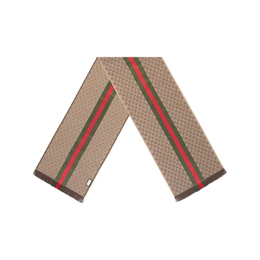 GUCCI Knit Scarves Unisex Brown