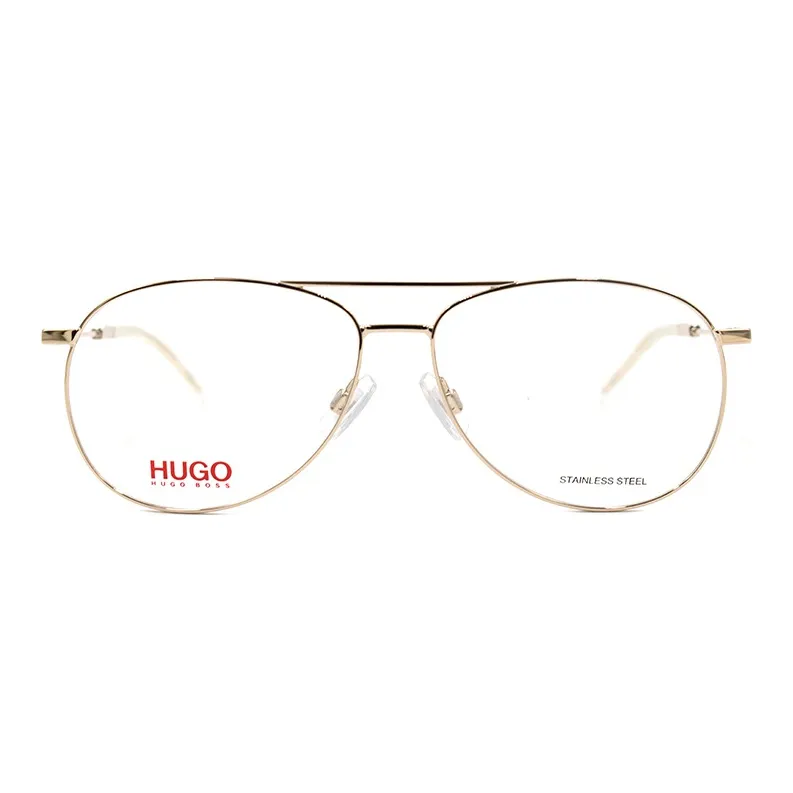 HUGO BOSS Eyeglass Frames Men Gold