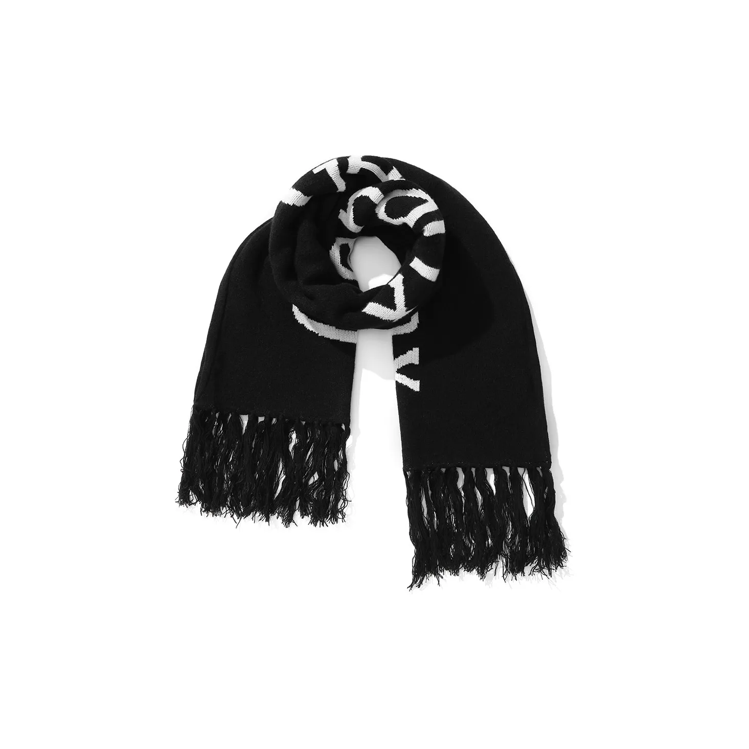 GENANX Вязаные шарфы Унисекс Черный