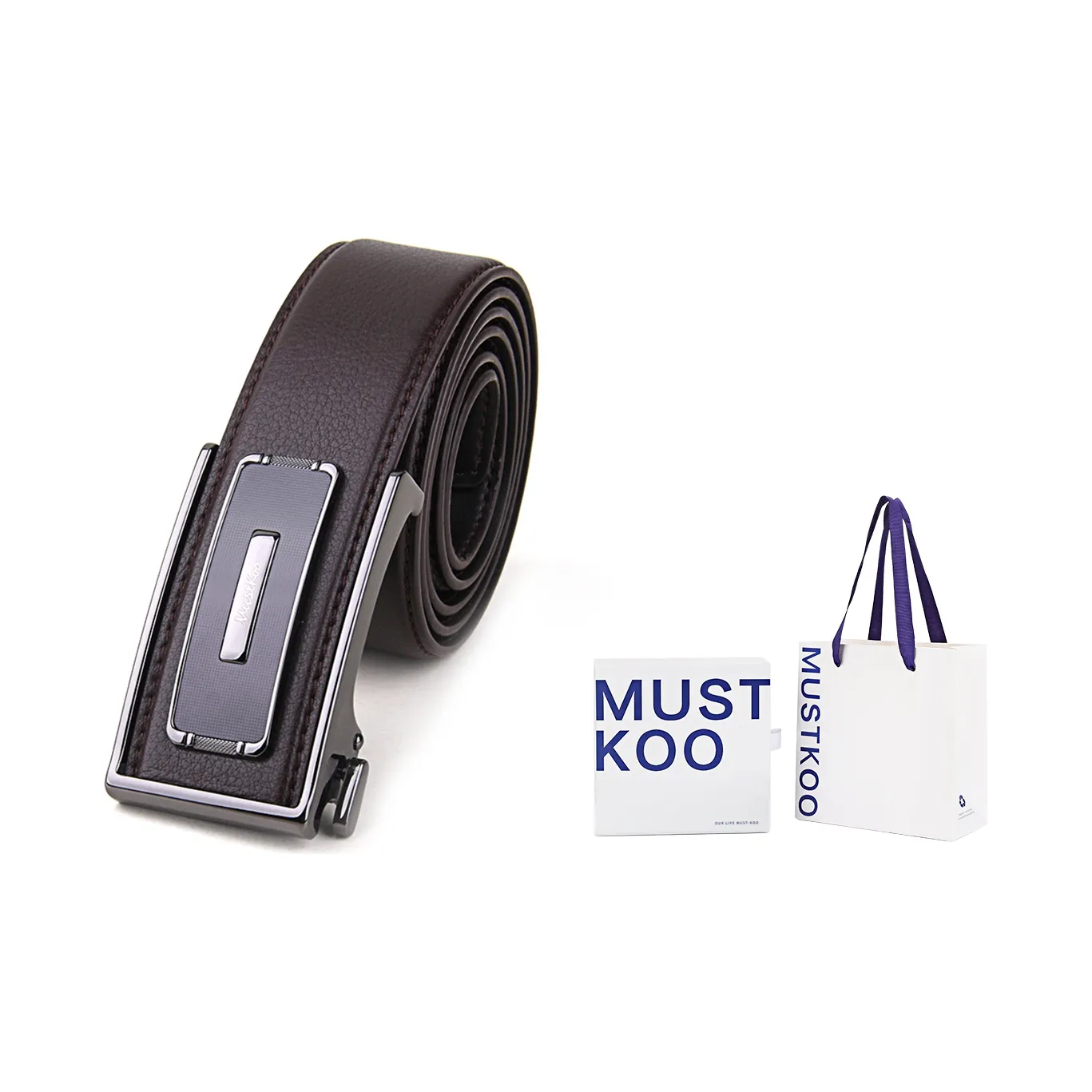 MUSTKOO Leather Belts Men's