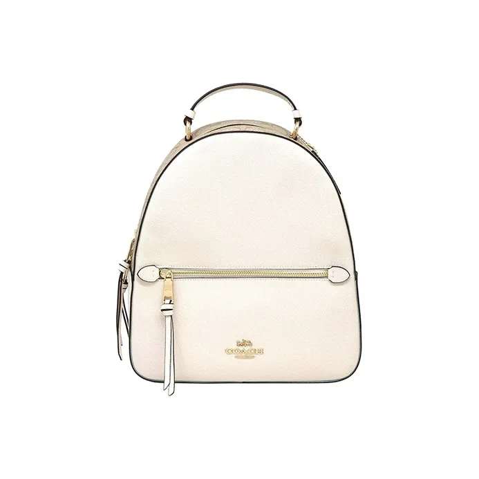 COACH Cow Leather Backpack Women's Chalk White