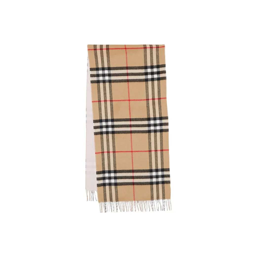 Burberry Reversible Check Cashmere Scarf