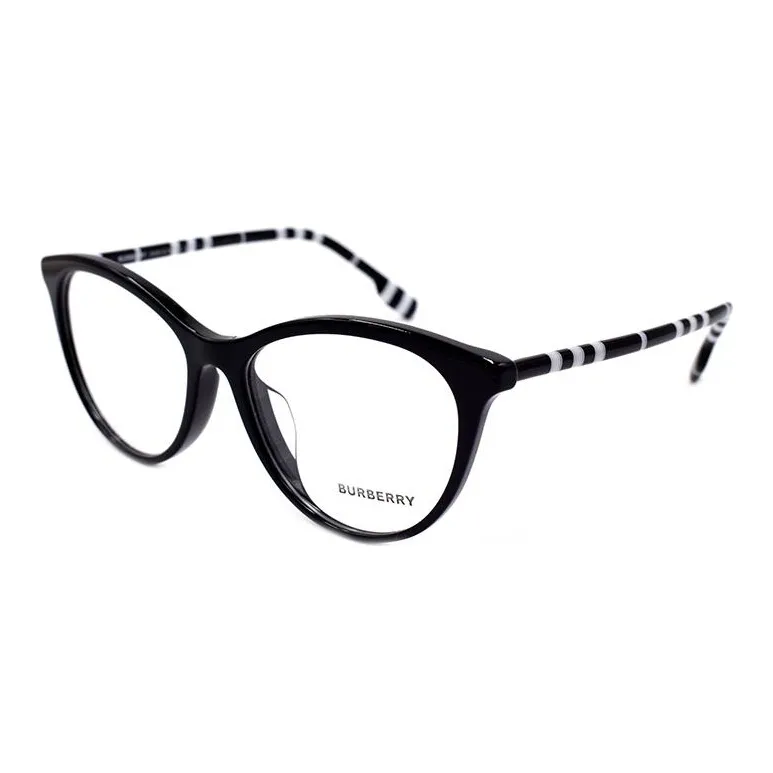 Burberry Eyeglass Frames Women's Black/Black White Legs