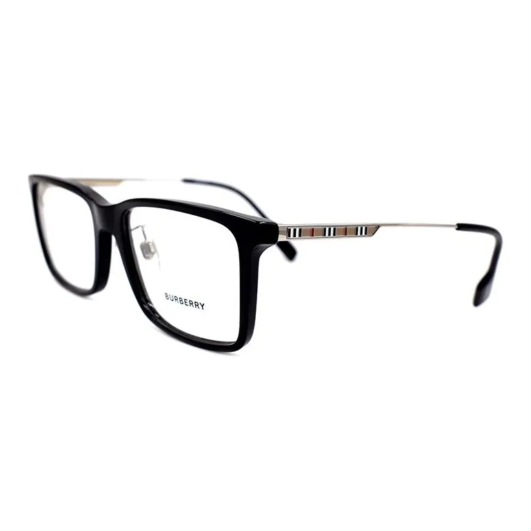 Burberry Plate Frame Rectangular Optical Glasses Men's Black
